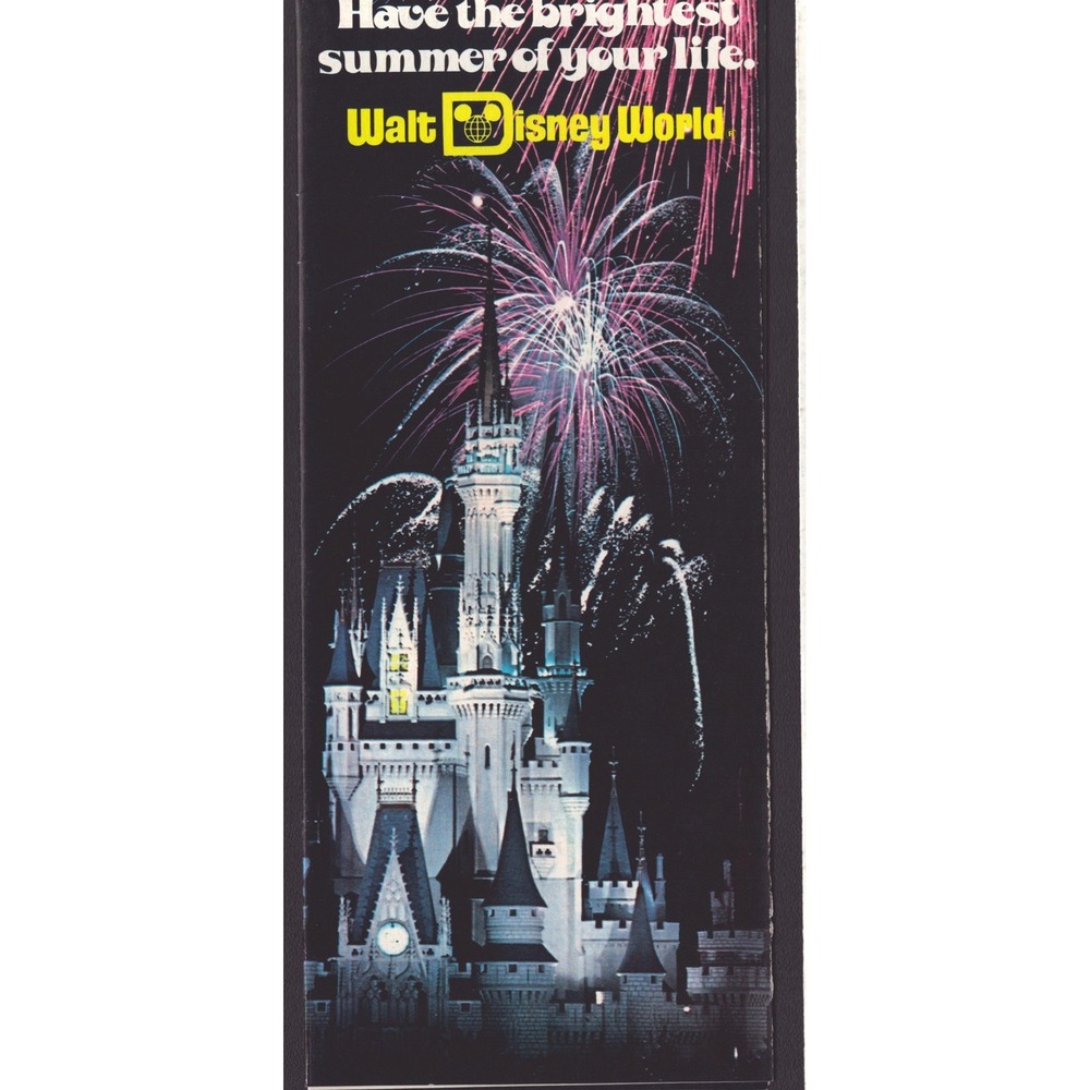 Vintage 1977 Walt Disney World Magic Kingdom Fireworks Souvenir Brochure Map - Picture 1 of 2